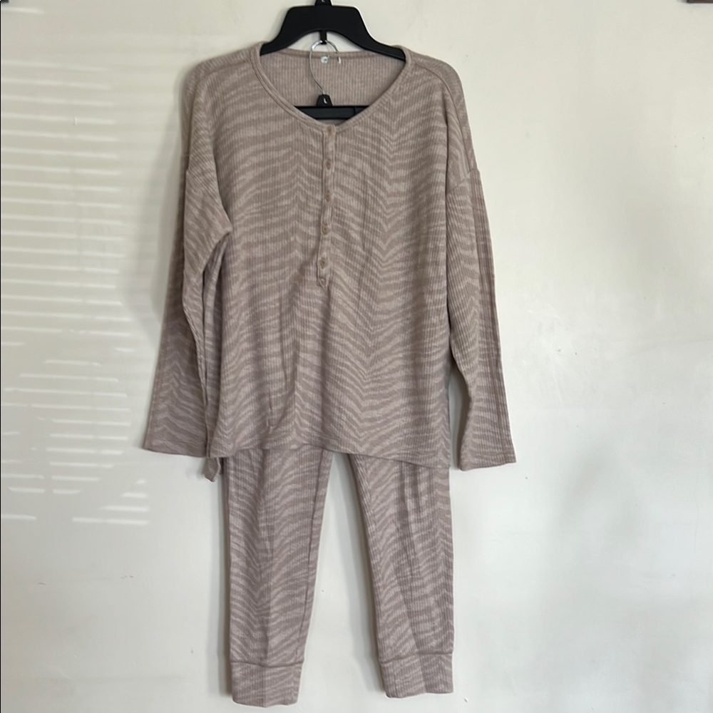 Aerie Cozy Beige Loungewear Set